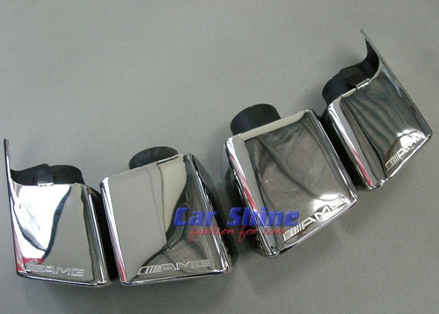 Mercedes - Uni - Chrome Exhaust Tips AMG Style Quad 2a.jpg